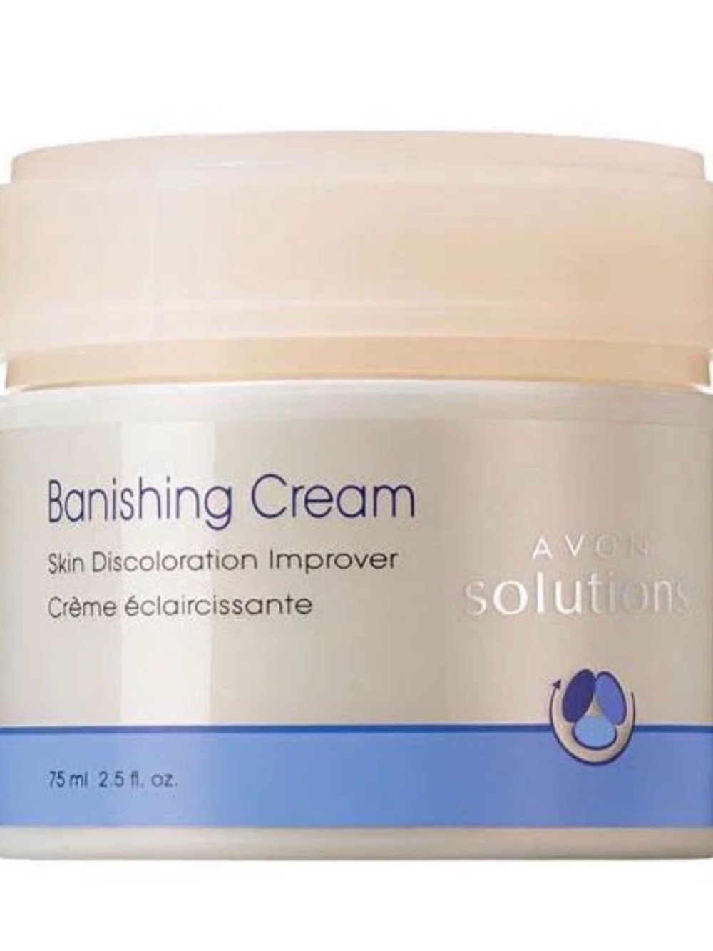 Avon Banishing Cream skin discoloration improver- Beige and Blue Jar